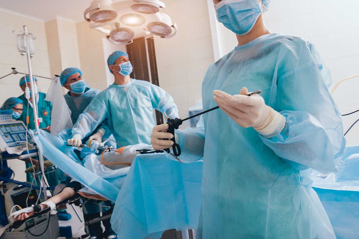Process of Colonoscopy surgery operation